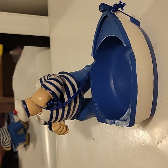 hand david j.p sail sailor figure wooden wood painted statue for bathroom - Picture 11 of 12